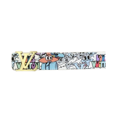LV Belt Gold Logo