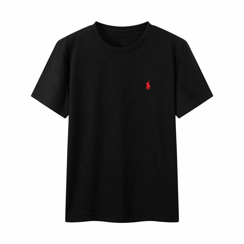 Black Polo Tee Red Logo
