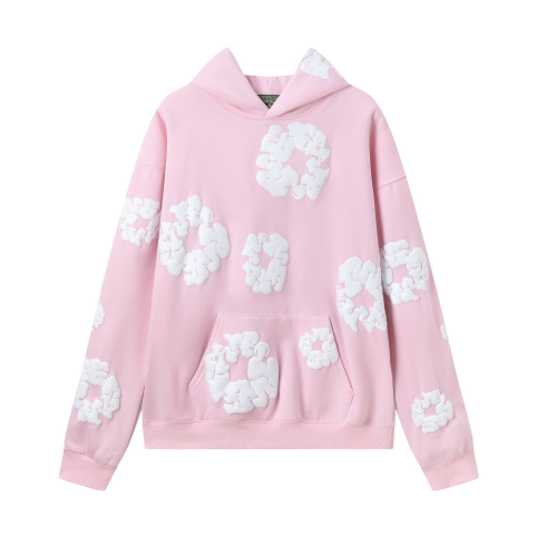 Pink Denim Tear Hoodie