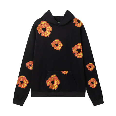 Orange Denim Tear Hoodie