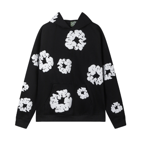 Black And White Denim Tear Hoodie