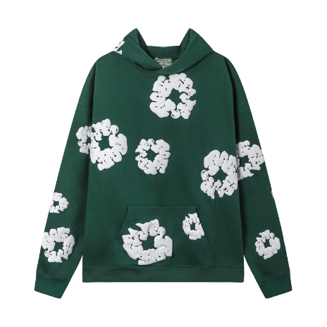 Green Denim Tear Hoodie