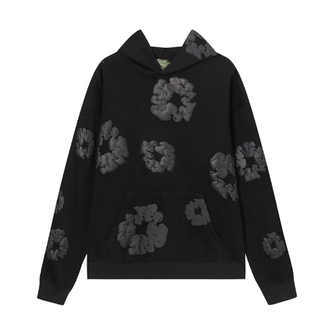 Black Denim Tear Hoodie